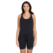 ZOGGS BLACK WOMENS COTTESLOE LEGSUIT E+